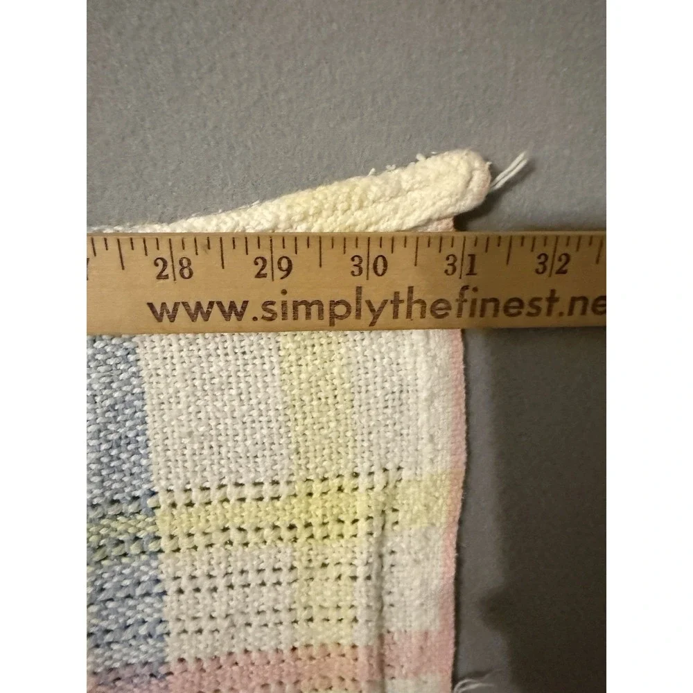 Vtg Thermal Baby Blanket Beacon Pastel Open Weave Unisex Cotton